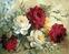 Diamantové malování Zuty Kytice malovaných růží