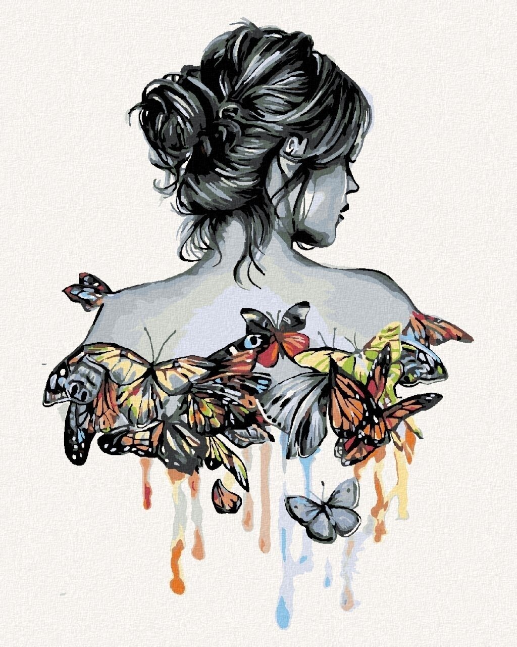 Pictura cu diamant Zuty Femeie fluture