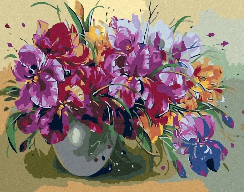Диамантено рисуване Zuty Ириси във ваза