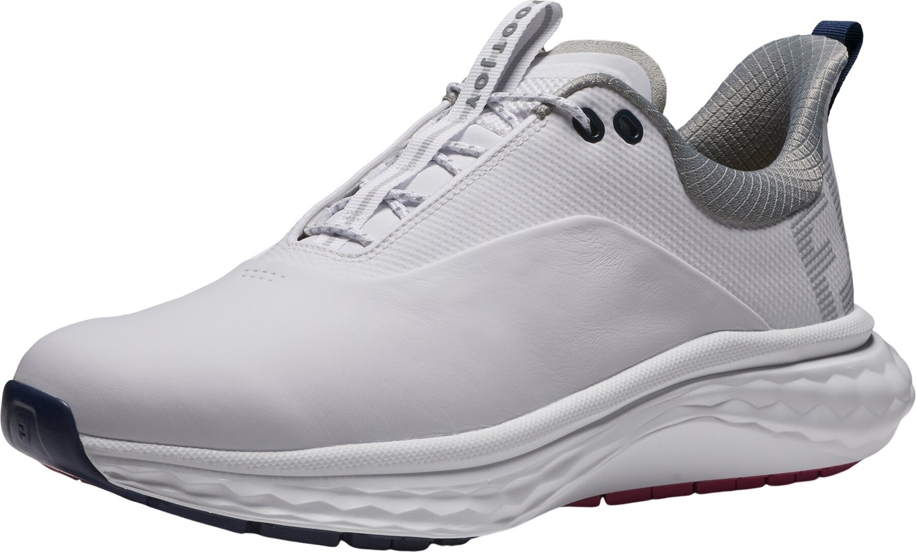 Heren golfschoenen Footjoy Quantum Mens Golf Shoes White/Blue/Pink 40,5