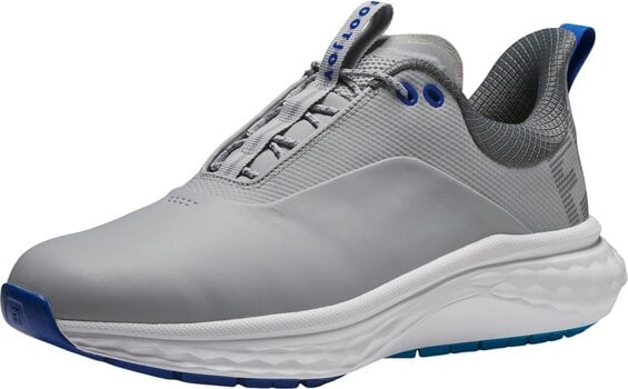 Chaussures de golf pour hommes Footjoy Quantum Mens Golf Shoes Grey/White/Blue 40,5 - 1