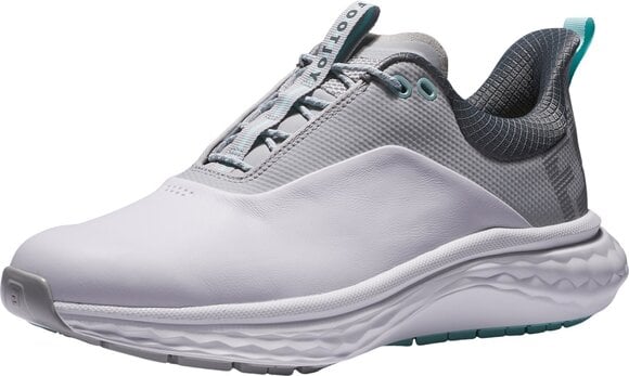 Men's golf shoes Footjoy Quantum Mens Golf Shoes White/White/Grey 40,5 - 1
