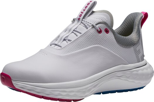 Calçado de golfe para mulher Footjoy Quantum Womens Golf Shoes White/Blue/Pink 36,5 - 1