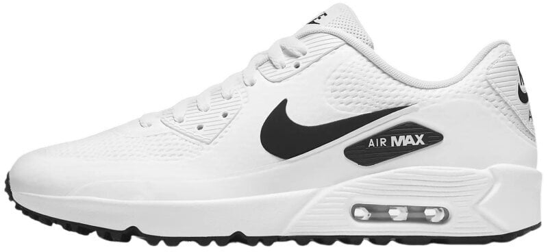 Calçado de golfe para homem Nike Air Max 90 G White/Black 44,5 (Tao bons como novos)