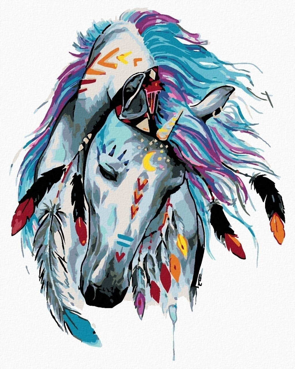 Diamantmålning Zuty Indian Horse