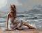 Диамантено рисуване Zuty Момиче и море