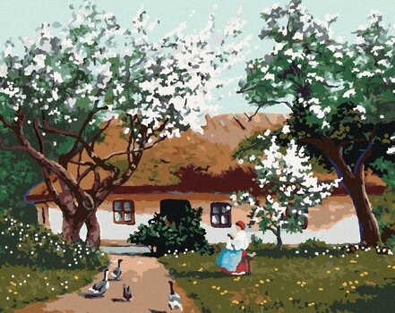 Диамантено рисуване Zuty Пролетно утро на село - 1
