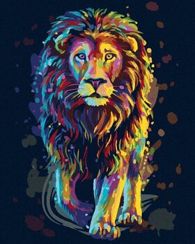 Pintura de diamantes Zuty Colorido retrato de un león Pintura de diamantes - 1