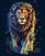 Diamant maleri Zuty Farverigt portræt af en løve