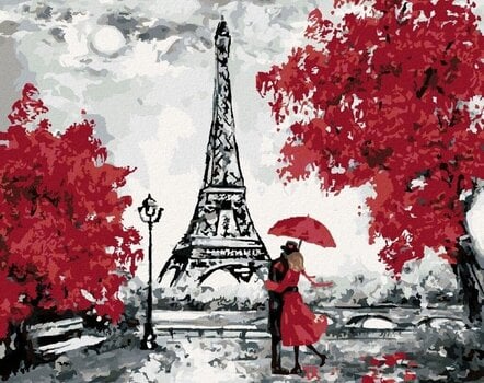 Diamantmalerei Zuty Pariser Eiffelturm-Kuss - 1