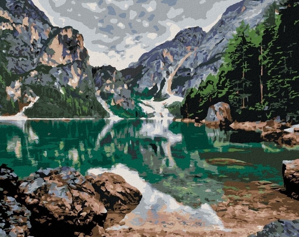 Malowanie diamentami Zuty Jezioro W Górach