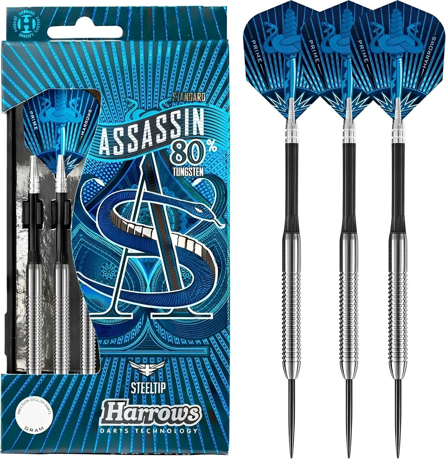 Fléchettes Harrows Assassin 80% R Steeltip 21 g Fléchettes