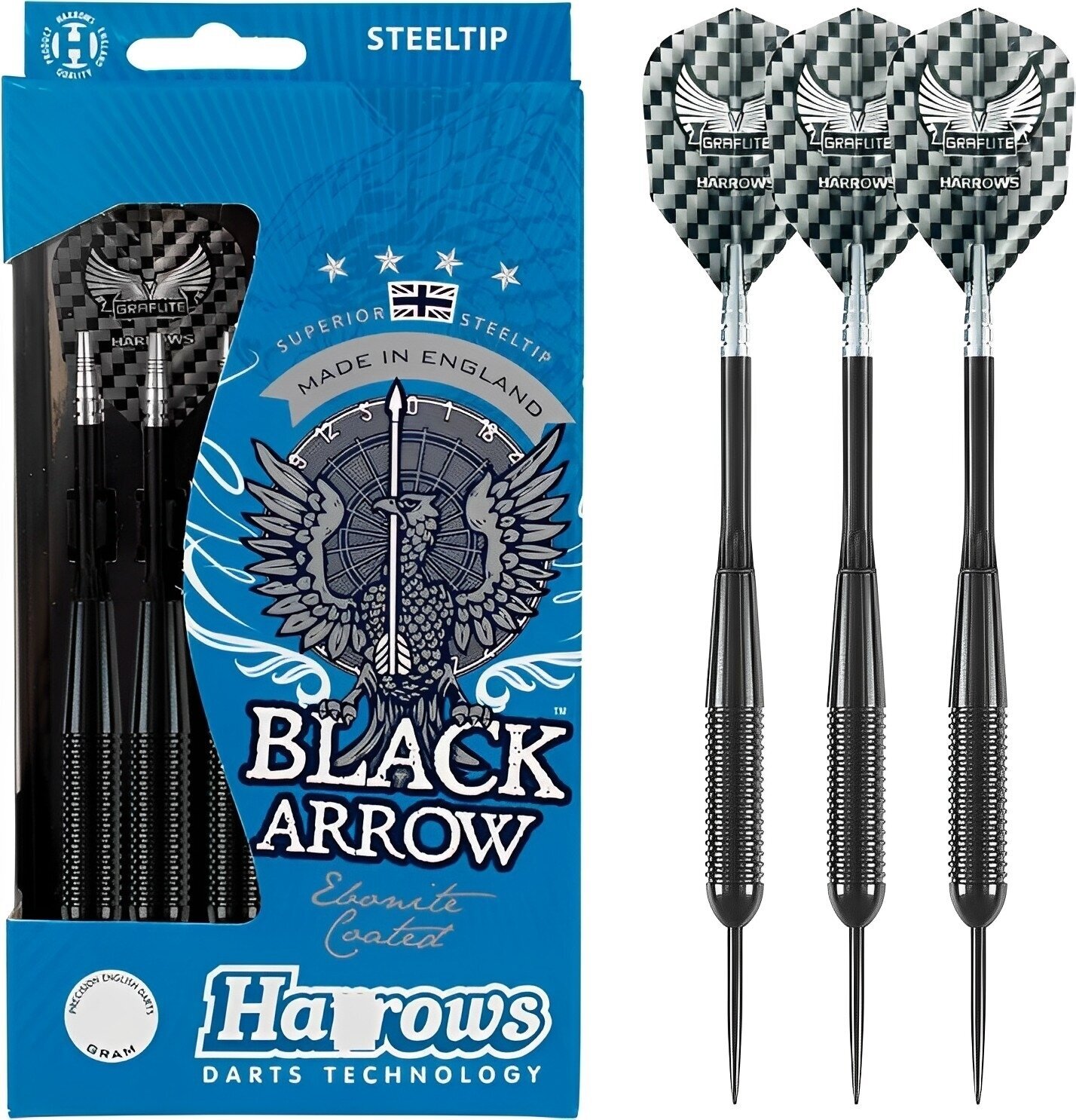 Βελάκια Harrows Black Arrow R Steeltip 19 g Βελάκια