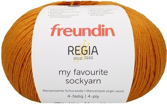 Knitting Yarn Freundin x Regia My Favourite Sockyarn 9807142-00022 Gold - 1