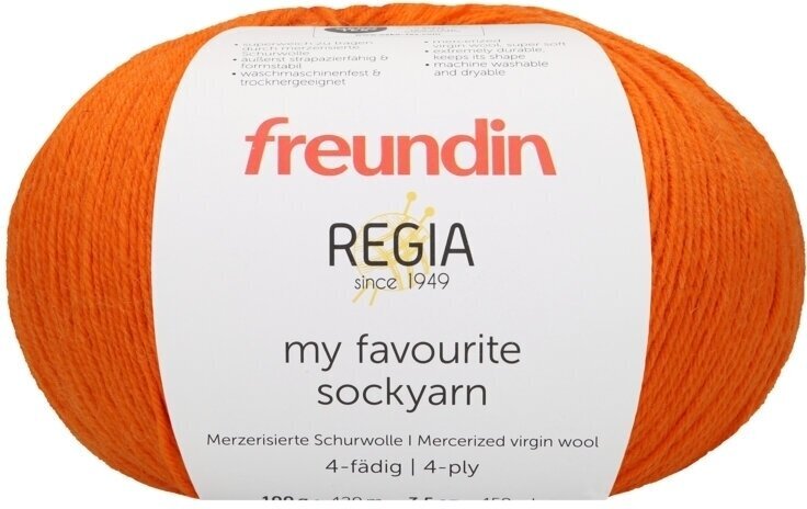 Neulelanka Freundin x Regia My Favourite Sockyarn 9807142-00025 Orange Neulelanka