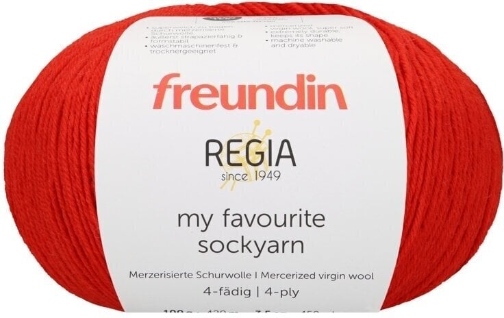 Stickgarn Freundin x Regia My Favourite Sockyarn 9807142-00030 Poppy