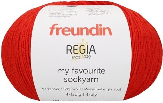 Stickgarn Freundin x Regia My Favourite Sockyarn 9807142-00030 Poppy - 1