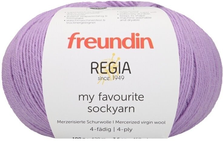 Fios para tricotar Freundin x Regia My Favourite Sockyarn 9807142-00047 Lavender