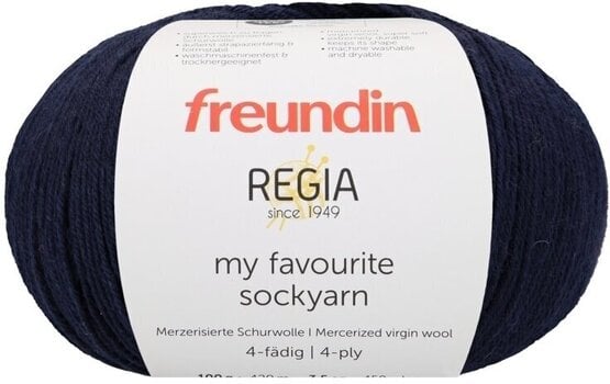 Pređa za pletenje Freundin x Regia My Favourite Sockyarn 9807142-00050 Midnight - 1