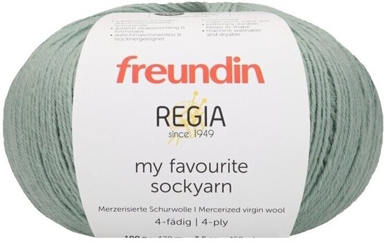 Fios para tricotar Freundin x Regia My Favourite Sockyarn Fios para tricotar 9807142-00071 Sage - 1