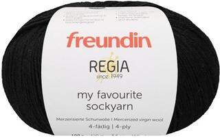Fire de tricotat Freundin x Regia My Favourite Sockyarn  9807142-00099 Black Fire de tricotat