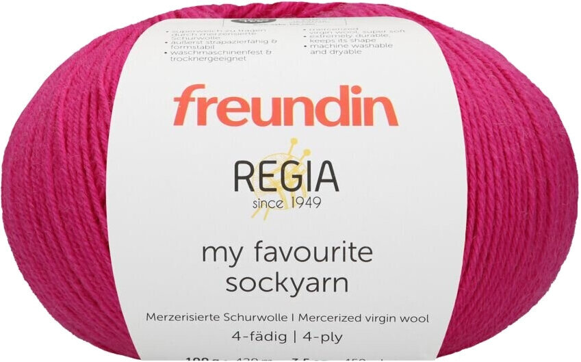 Fios para tricotar Freundin x Regia My Favourite Sockyarn 9807142-00035 Magenta