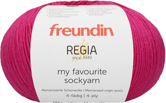 Knitting Yarn Freundin x Regia My Favourite Sockyarn 9807142-00035 Magenta - 1