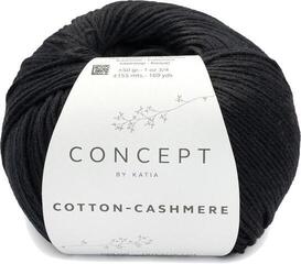 Pletacia priadza Katia Cotton Cashmere 89 Black Pletacia priadza
