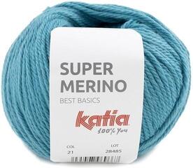 Strickgarn Katia Super Merino 21 Water Blue Strickgarn