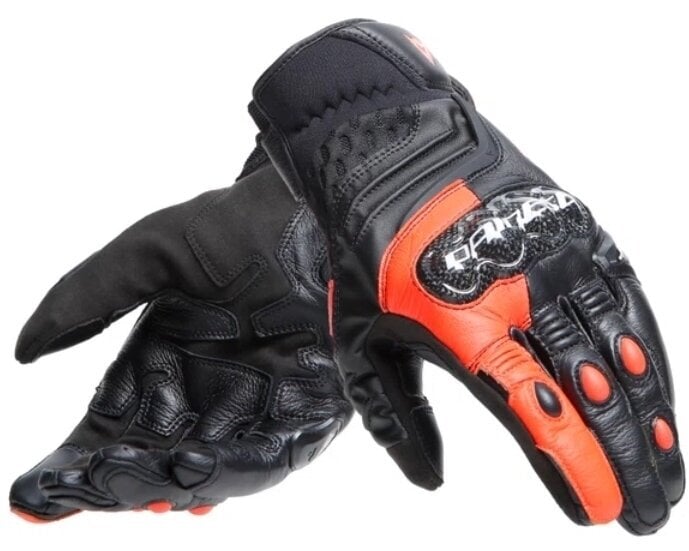 Motorcycle Gloves Dainese Carbon 4 Short Black/Fluo Red M Motorcycle Gloves