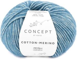 Strikkegarn Katia Cotton Merino 133 Blue Strikkegarn