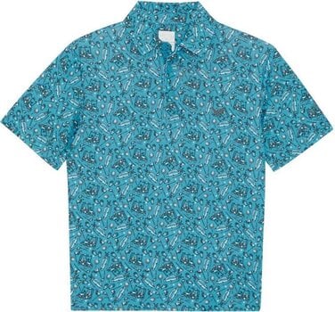 Polo Shirt Callaway Boys All Over Golf Printed Polo River Blue L - 1