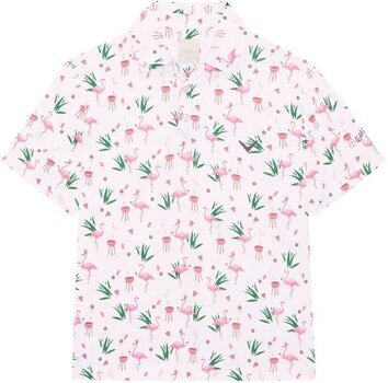 Koszulka Polo Callaway Boys All Over Flamingo Printed Polo Bright White S - 1