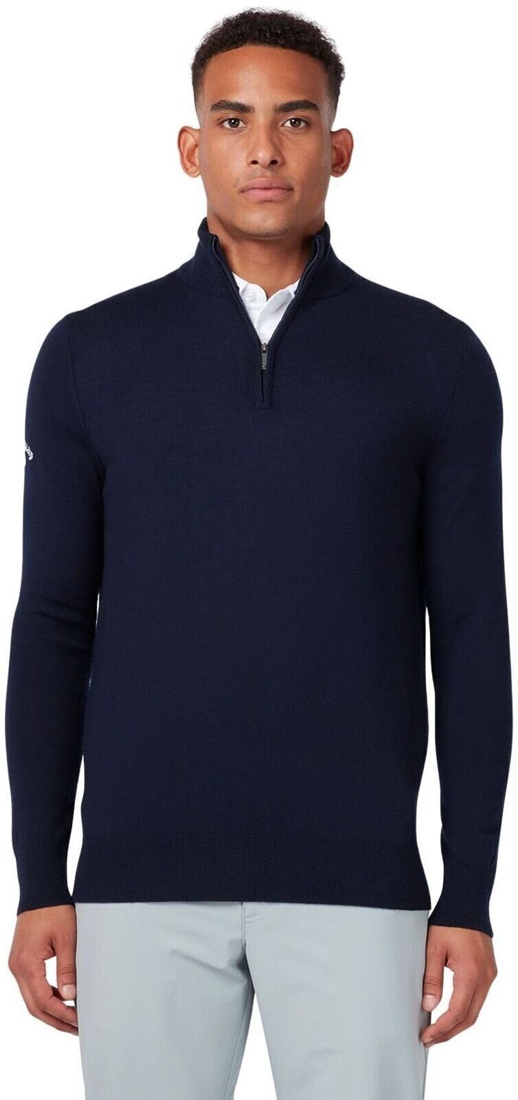 Bluza z kapturem/Sweter Callaway 1/4 Zipped Mens Merino Sweater Dark Navy L