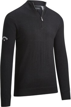 Pulover s kapuco/Pulover Callaway Windstopper 1/4 Mens Zipped Sweater Black Ink M - 1