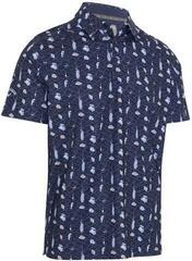 Polo košile Callaway All Over Golf Mens Essentials Print Peacoat