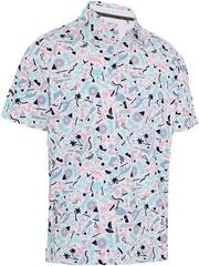 Polo košile Callaway Florida Abstract Geo Mens Bright White