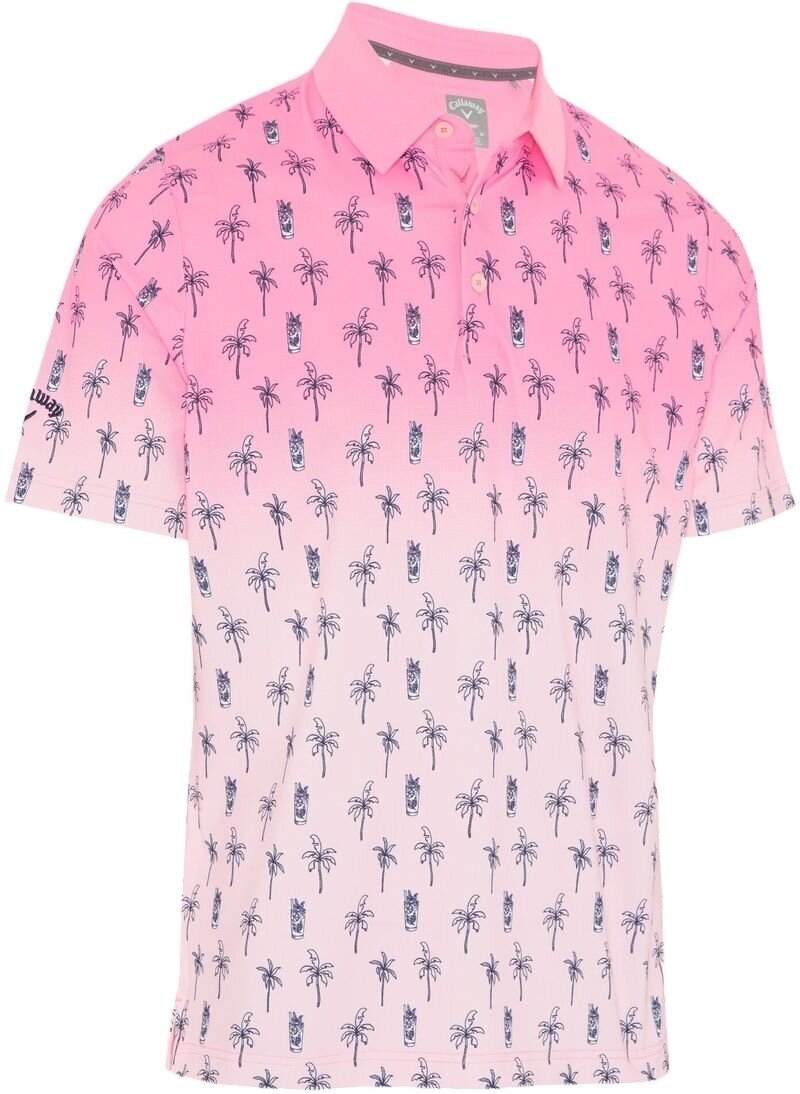Camisa pólo Callaway Mojito Ombre Mens Polo Candy Pink 2XL