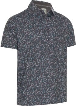 Camisa pólo Callaway All-Over Mens Chev Confetti Print Polo Asphalt L - 1