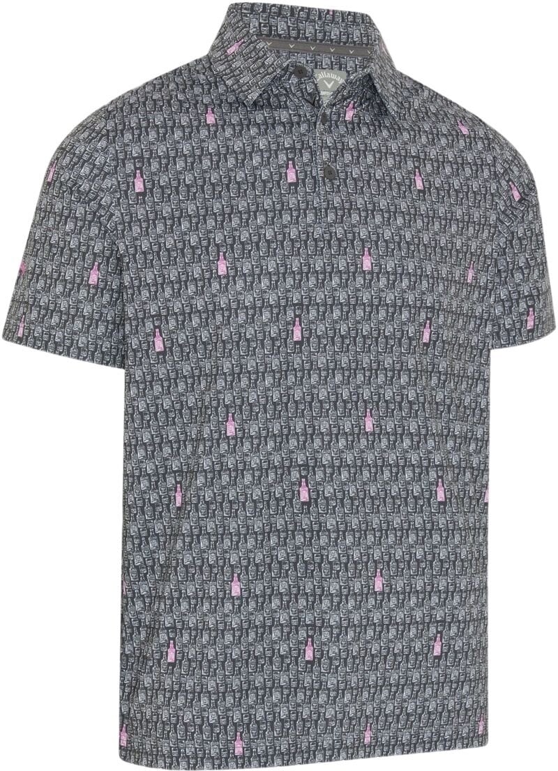 Camiseta polo Callaway Scotch Novelty Print Mens Golf Polo Asphalt M