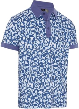 Camiseta polo Callaway Birdseye View Allover Print Mens Polo Bijou Blue M Camiseta polo - 1