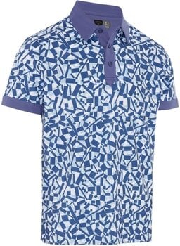 Camisa pólo Callaway Birdseye View Allover Print Mens Polo Bijou Blue S Camisa pólo - 1
