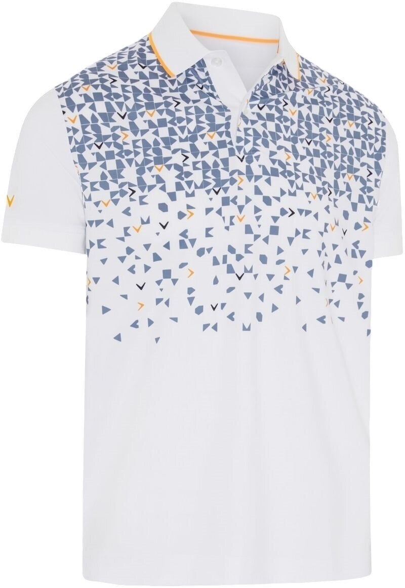 Camiseta polo Callaway Abstract Chev Mens Polo Bright White XL