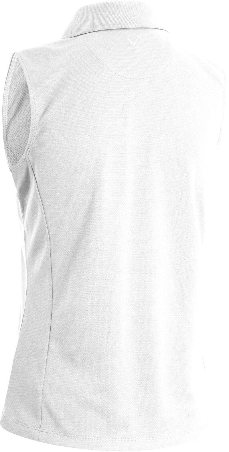 Chemise polo Callaway Sleeveless Knit Womens Polo Bright White L
