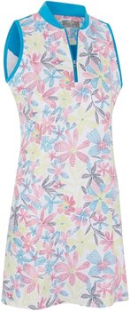 Skirt / Dress Callaway Womens Chev Floral Dress With Back Flounce Brilliant White XS - 1