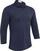 Polo trøje Callaway Space Dye Jersey 3/4 Sleeve Womens Polo Peacoat XL