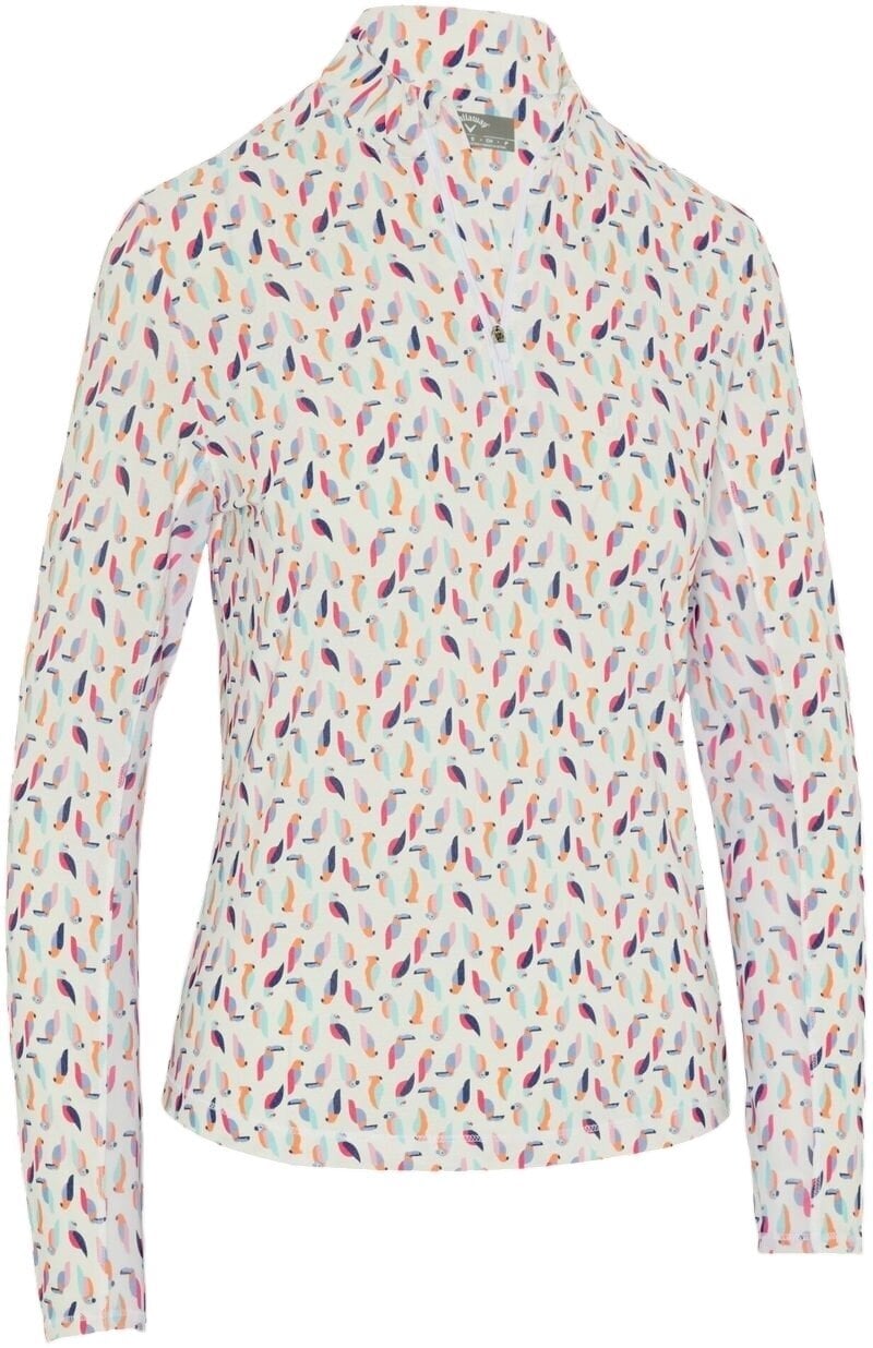 Camisa pólo Callaway Birdie/Eagle Sun Protection Womens Top Brilliant White XL
