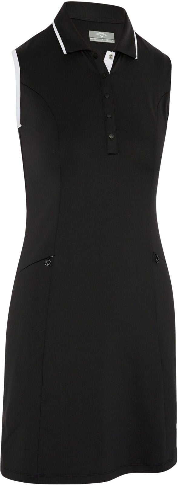 Kjol / klänning Callaway Womens Sleeveless Dress With Snap Placket Caviar L