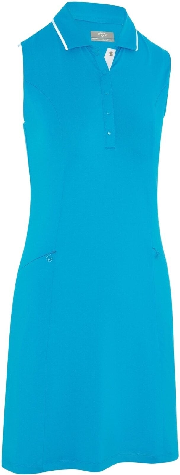 Saia/Vestido Callaway Womens Sleeveless Dress With Snap Placket Vivid Blue S