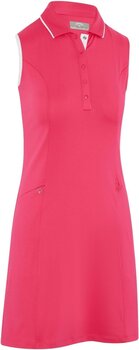 Kleid / Rock Callaway Womens Sleeveless Dress With Snap Placket Pink Peacock S - 1